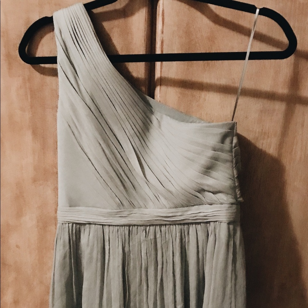 J. Crew Dusty Shale Chiffon Dress